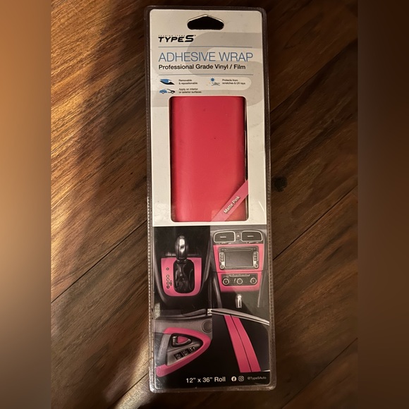 Type S Matte Pink Professional Grade Vinyl Adhesive Wrap Film Roll 12 x 36 - Picture 1 of 2